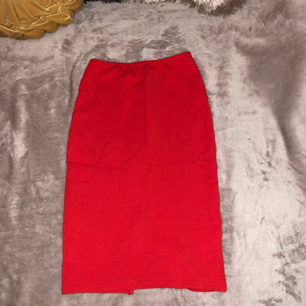 American Apparel Red Bodycon Skirt